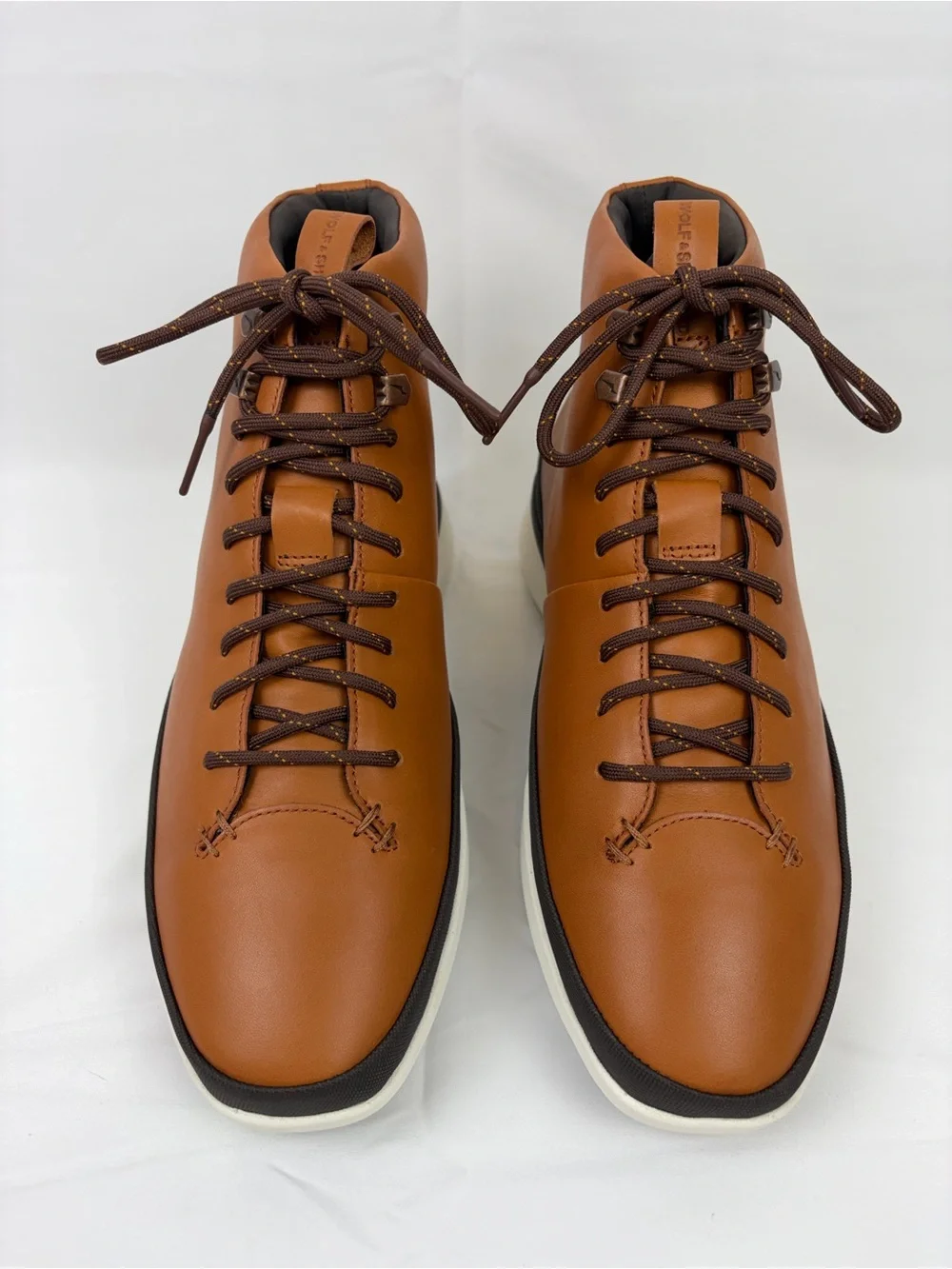 *NEW* Wolf & Shepherd Crossover Hiker WTZ Leather Boots Men’s 9 Honey/White